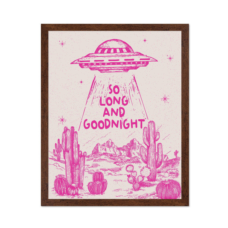 So Long And Goodnight, Poster, 08"H x 10"W, Brown Framed