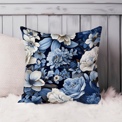 Floral Blue Peonies Flowers I Classic