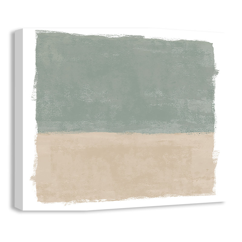 «Sage and Sand I - Landscape Version Print» par Natalie Carpentieri, Ne s’applique pas, L 10 po x H 8 po, Toile tendue