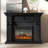 Black Solid Wood Electric Fireplace