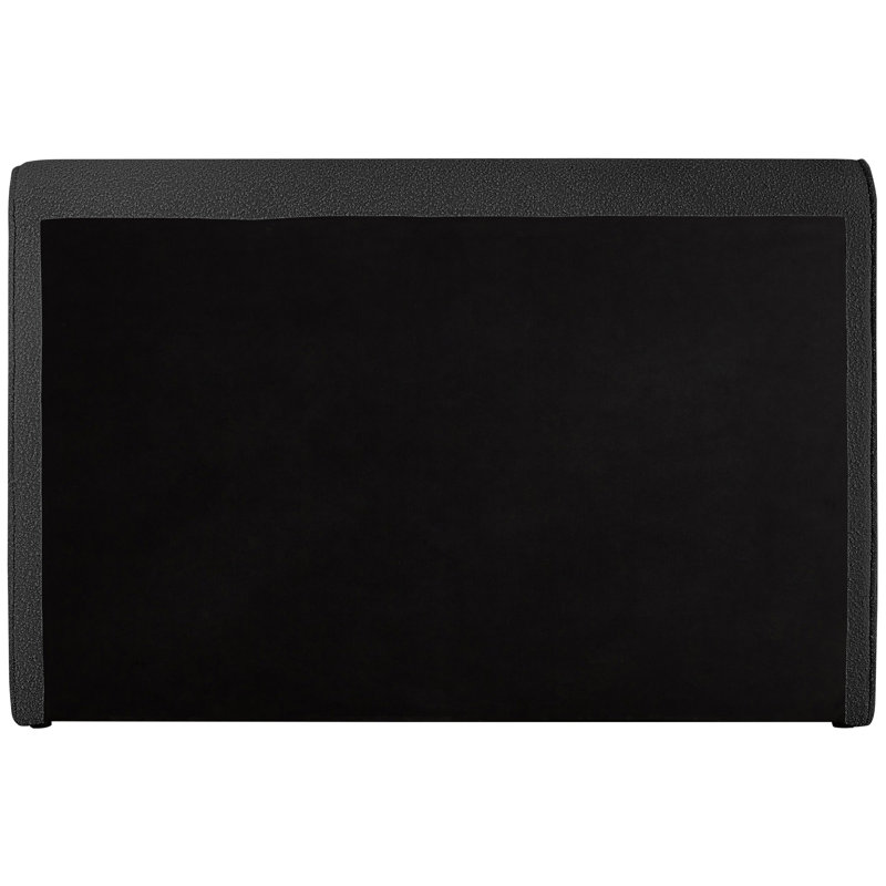 Chaylin Upholstered Platform Bed, Queen, Black Boucle Fabric