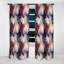 Red and Blue Celestial Radiance Marble Bliss - Rideau occultant en marbre abstrait - 1 panneaux-107539716