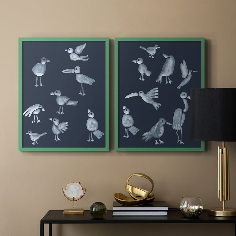 Impression encadrée Flock I-Premium - prêt à être accroché - aucun clou requis - aucun clou requis, Gris, H 11 po x l 18 po