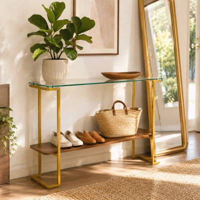 Console en verre pour le salon