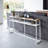  Yamazaki Home Tower Long Console Table For Entryway Or Hallways, Narrow Behind Sofa Table With Wooden Top And Metal Shelf - Shelf, 26" - Steel-99182030