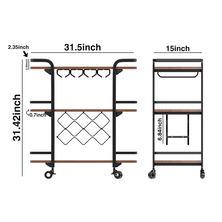 Genaladale Bamboo Bar Cart Latitude Run