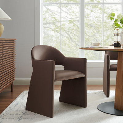 Fauteuil de salle à manger en velours Talia Performance