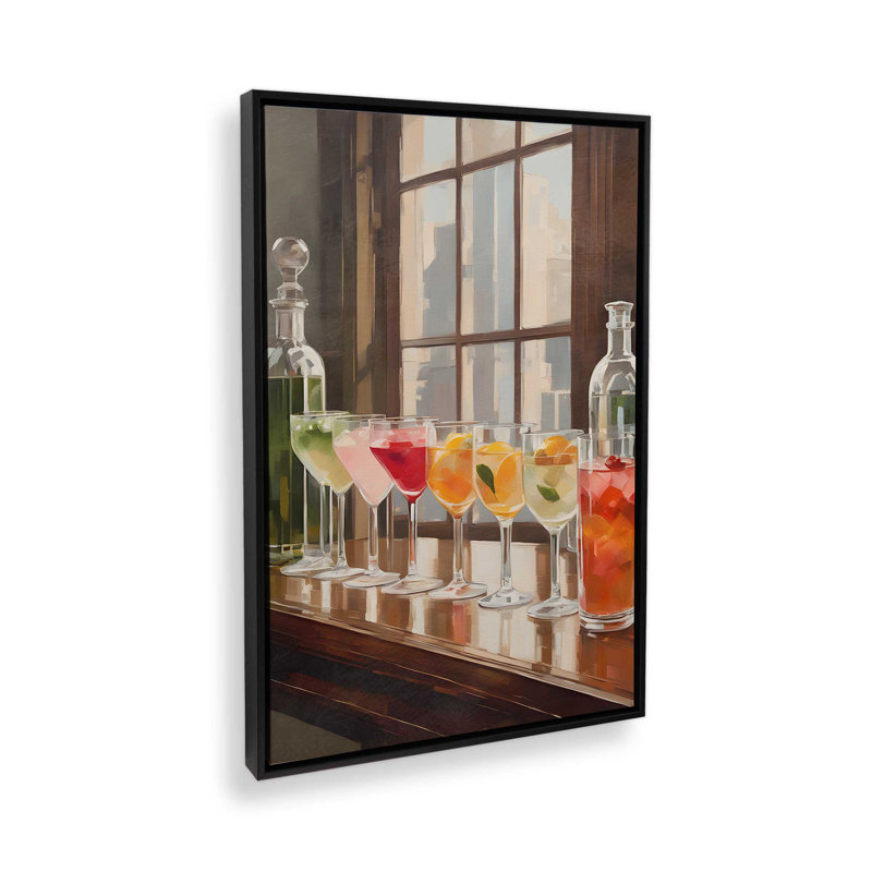 Après-midi, Impression encadrée sans passe-partout, H 18,75 po x l 12,75 po, Noir satiné