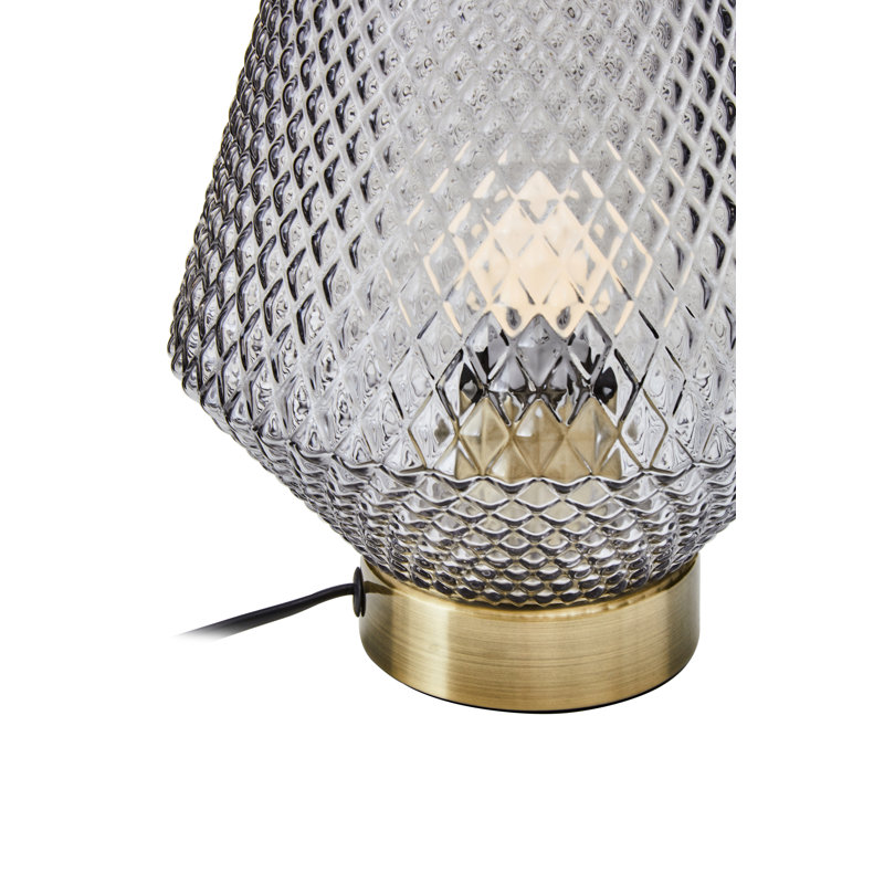 Lamira Glass Novelty Lamp, Grey