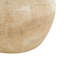 Table basse large en résine beige avec plateau en verre trempé, 30 po x 30 po x 18 po