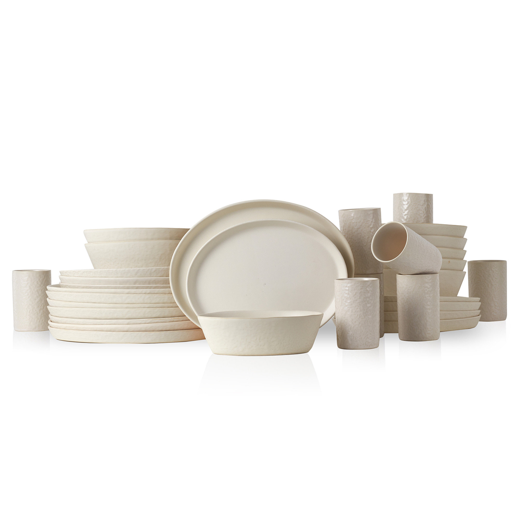 Stone by Mercer Project Katachi 32-Piece Dinnerware Set Stoneware