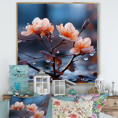 Hiver, fleurs de cerisier Blossoum III - plantes et fleurs, art mural