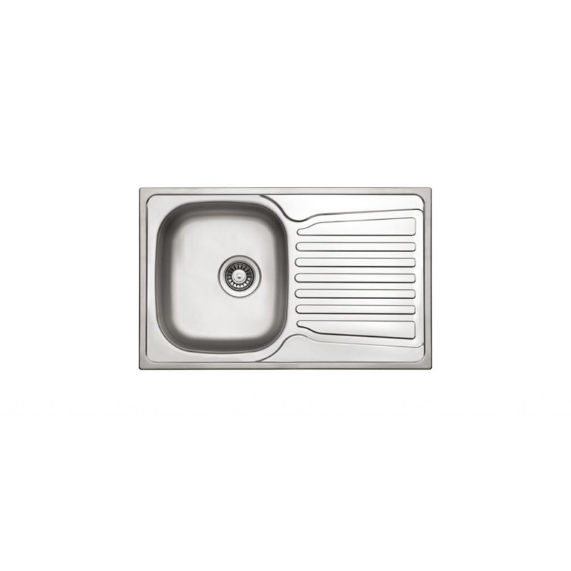 Ukinox 480mm W Single Bowl Stainless Steel Drop-In Kitchen Sink with 1 Faucet Hole