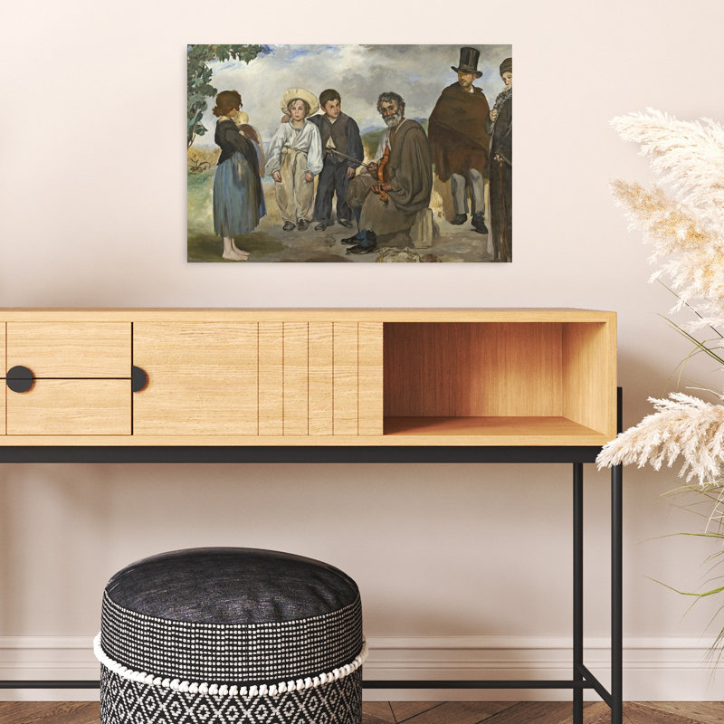 Le vieux musicien, 1862, estampe d'art mural abstraite et contemporaine, H 16 po x l 24 po