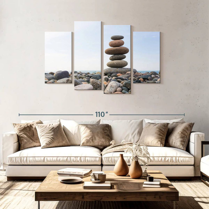 Kerrick Seaside Stone Stack, 48" H x 75" W