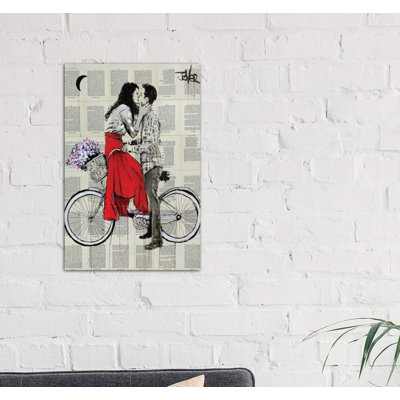 Bike Days by Loui Jover - Wrapped Canvas Print
