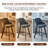 Bar Stools Set of 2/3/4, 26/30" Swivel High Back Bar Height Bar Stools-1084916172-1084916174-1084916211