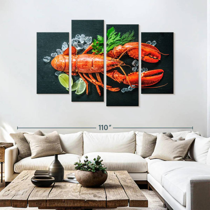 Homard rouge Yarlin, H 54 po x l 84 po