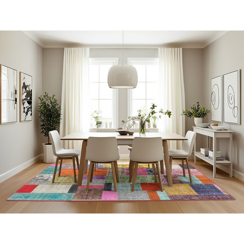 Tapis gris/beige/brun contemporain, Rectangle 7 pi x 10 pi