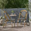 Ensemble bistro avec structure en aluminium et osier en rotin