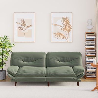 65” Futon multi-person sofa that can be converted into bed with adjustable back and ends