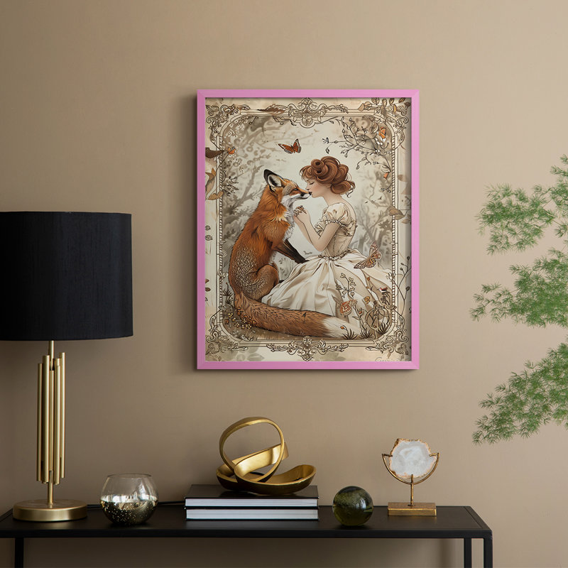 «WOMEN Series CDIX», reproduction encadrée - bois massif, H 11 po x l 9 po, Rose