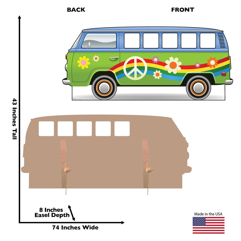 Accroche en carton à bus hippie