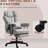 Office Chair, Gray Color. 400Lbs Capacity. Lumbar Support And Foot Rest. Reclining Function 360 Swivel. Ergonomic Adjustable Chair Big Tall By , 400Lbs, Gray, Rest, Microfiber, Support, Reclining,