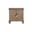 Ensemble de chambre à coucher grand lit en bois 4 pièces avec table de chevet Gurkamal, brun moka-561282134