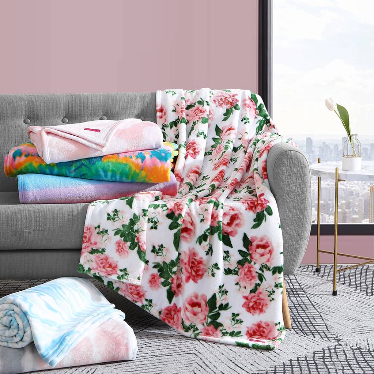 French Floral Ultra Soft Fleece Blanket