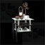 Transparent Tempered Glass Coffee Table for Living Room, 17.72” Square, Easy-Clean and Durable