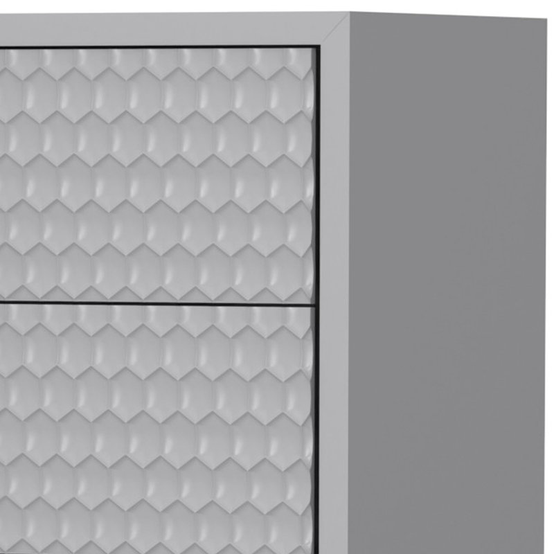 30'' W 5 - Drawer Dresser, Light Gray/Black