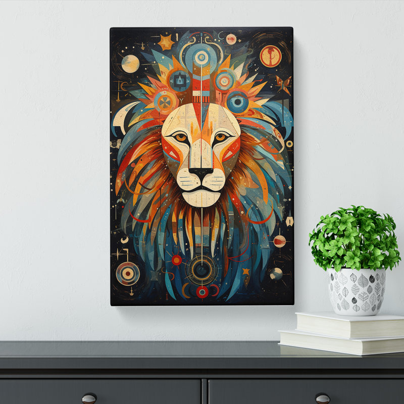 Leo Zodiac Dadaism - Wrapped Canvas, 76cm H x 50cm W x 3cm D