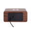 Digital Manufactured Wood Electric Quartz movement / Crystal Alarm Tabletop Clock in Black Dark Brown Wood-92132417