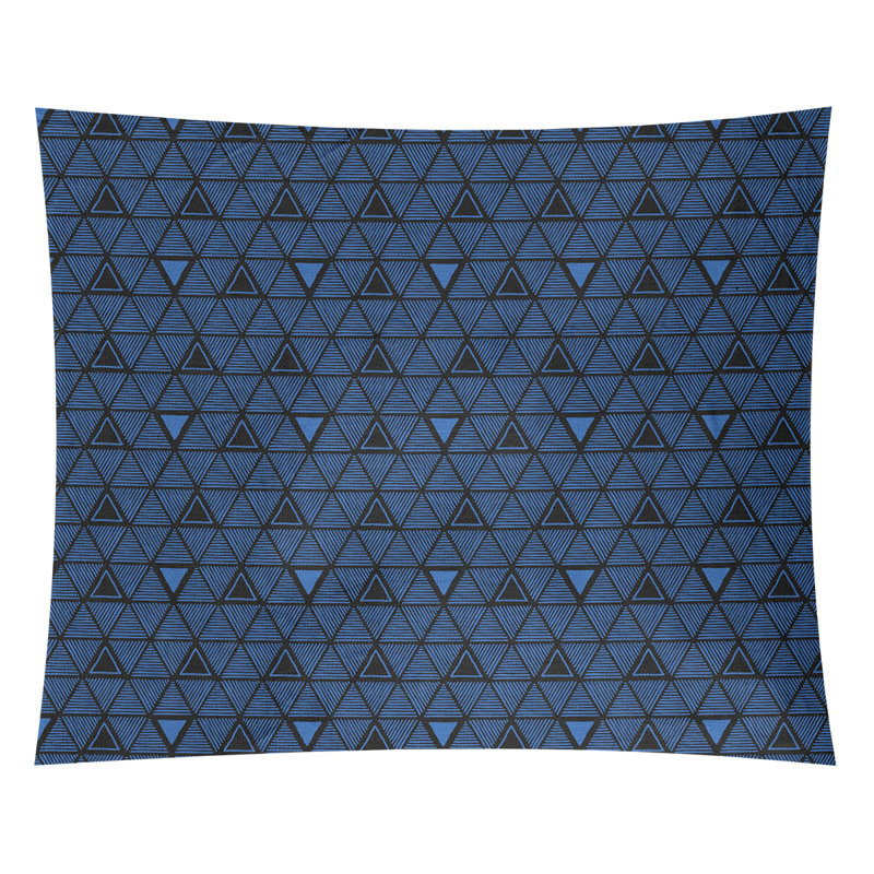 Tapisserie, H 68 po x l 80 po, Bleu/noir