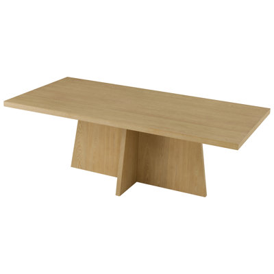 85'' Modern Dining Table With Cross Base