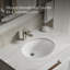 Caxton White Vistreous China Oval Undermount Bathroom Sink