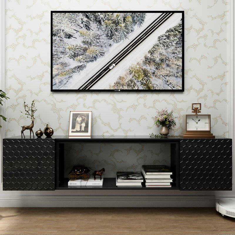 Support mural flottant pour téléviseurs de 80 pouces