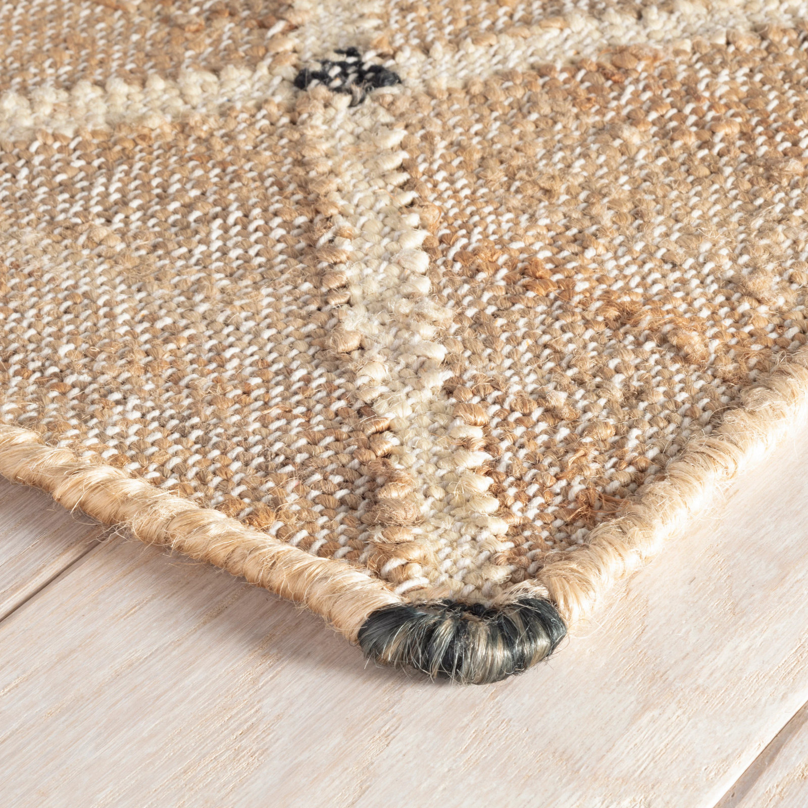 Kali Natural Handwoven Jute Rug, Rectangle 3' x 5', Natural