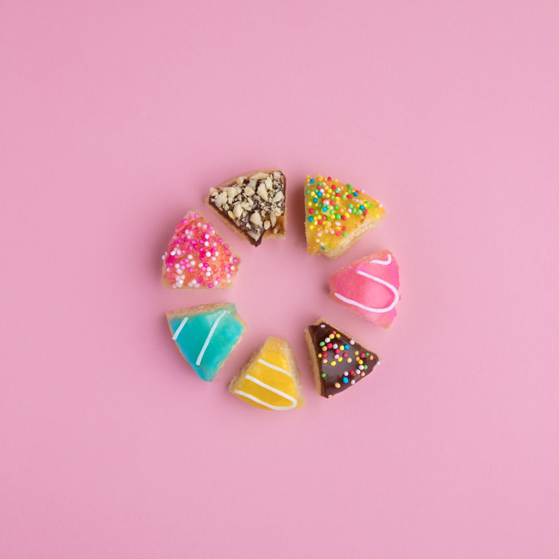 Donut Slices - Wrapped Canvas Print, 30cm H x 30cm W x 3.8cm D
