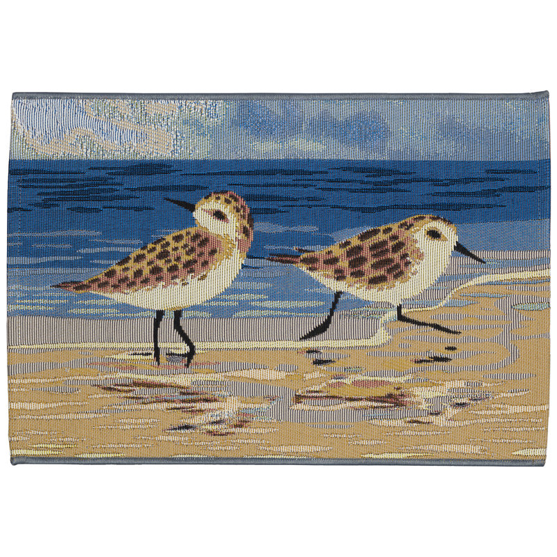 Tapis de cuisine Thomasina Sandpipers, Rectangle 2 pi 5 po x 3 pi 11 po