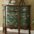 Half-Moon Hand-Painted Entryway Storage Cabinet
