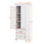 Grande armoire de rangement avec deux tiroirs pour la salle de bain ou le bureau, tablettes réglables, matériau en panneau de fibres à densité moyenne-1270680831