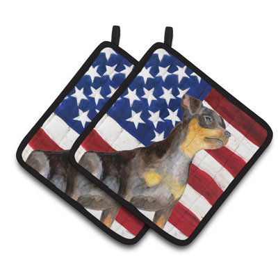Cuisinier poignée caroline miniature pinscher 2 patriotique