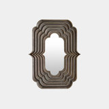 Sequential Brass Beveled Wall Mirror