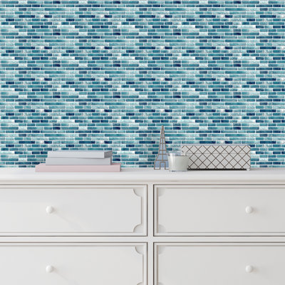 11.23'' W x 5.52'' L Aluminium Film Peel and Stick Mosaic Tile