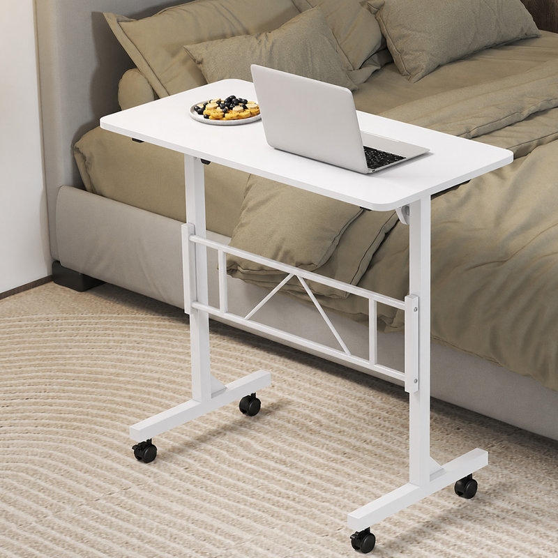  Standing Desk Small Adjustable Height Folding Office 50kg Load Black