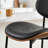 Mid-Century Modern Dining Chairs Set Of 4 - Premium Walnut Bentwood With Ergonomic PU Leather Upholstery-75990952