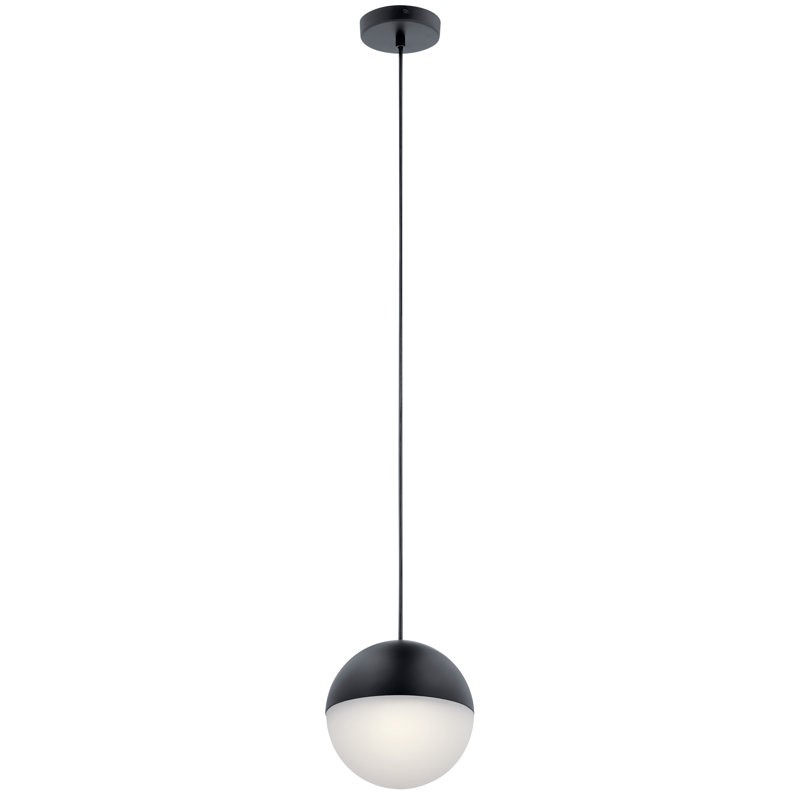 Luminaire suspendu sphère 1 lumière à DEL Abdülhamid, Noir mat