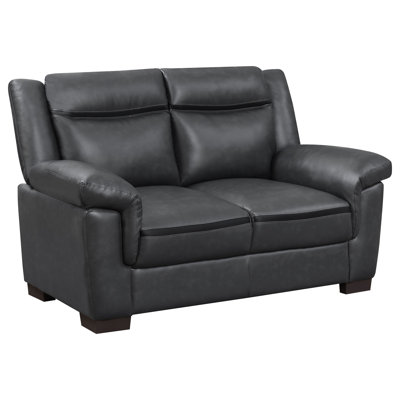 Dalaynie Upholstered Padded Arm Loveseat Grey